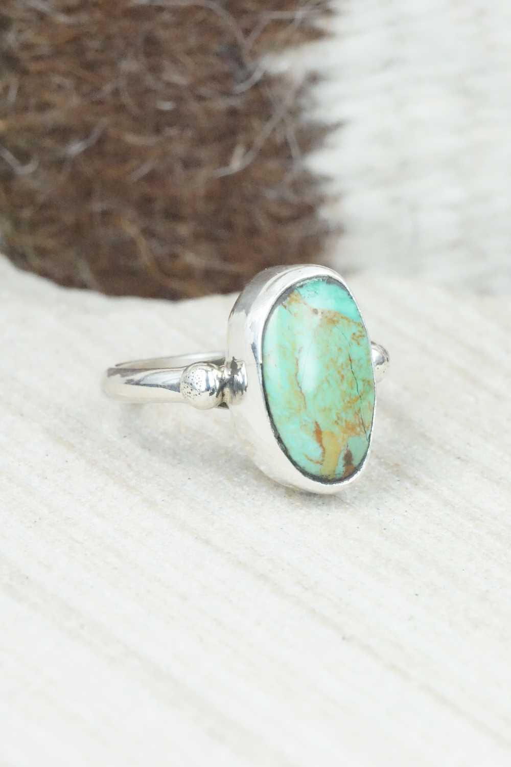 Turquoise & Sterling Silver Ring - Priscilla Reeder - Size 7.5