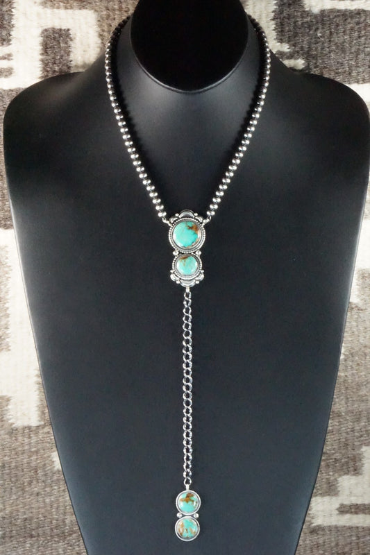 Turquoise & Sterling Silver Necklace - Tom Lewis