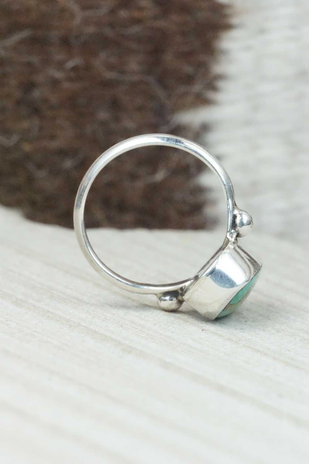 Turquoise & Sterling Silver Ring - Priscilla Reeder - Size 7.5