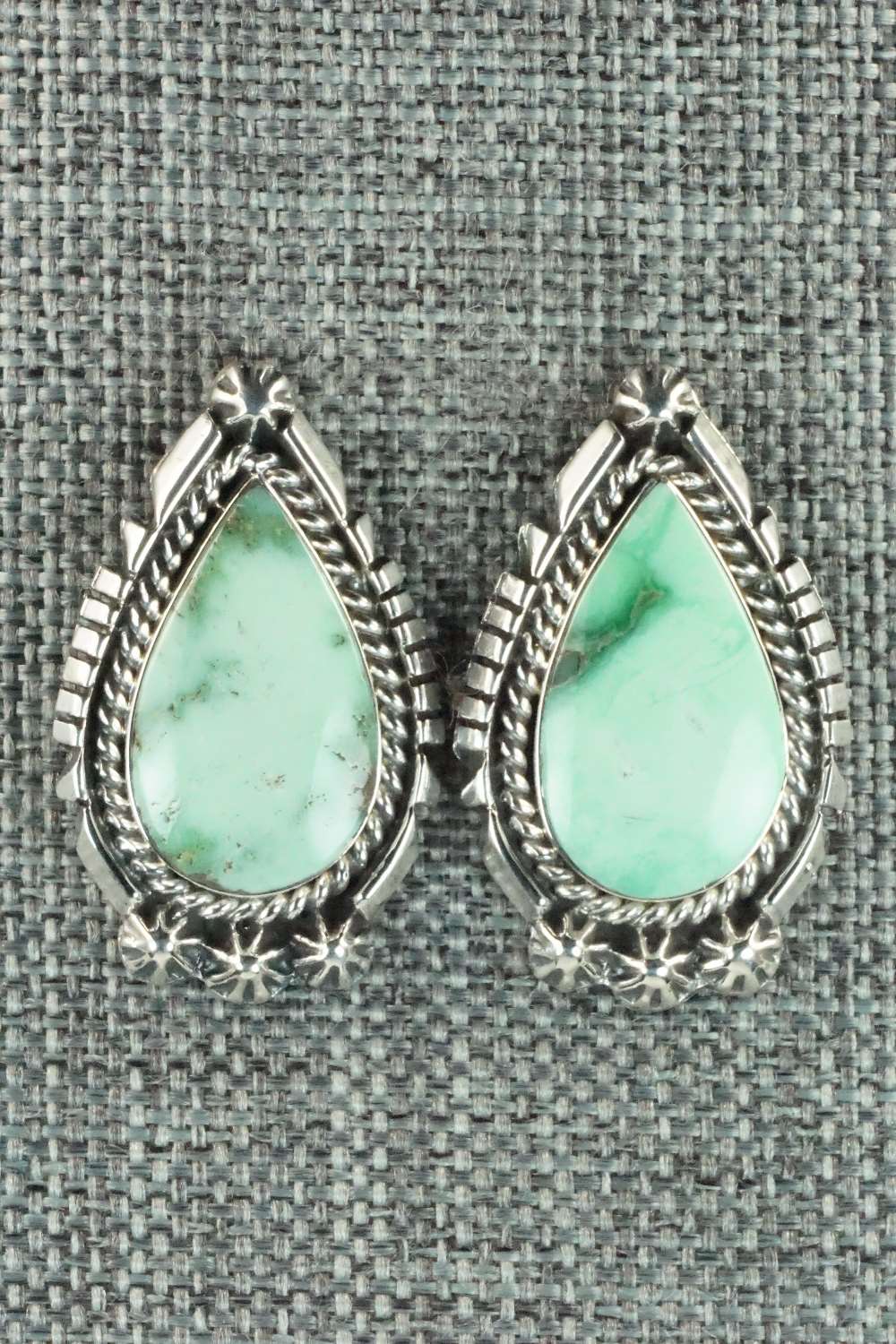 Variscite & Sterling Silver Earrings - Freida Martinez