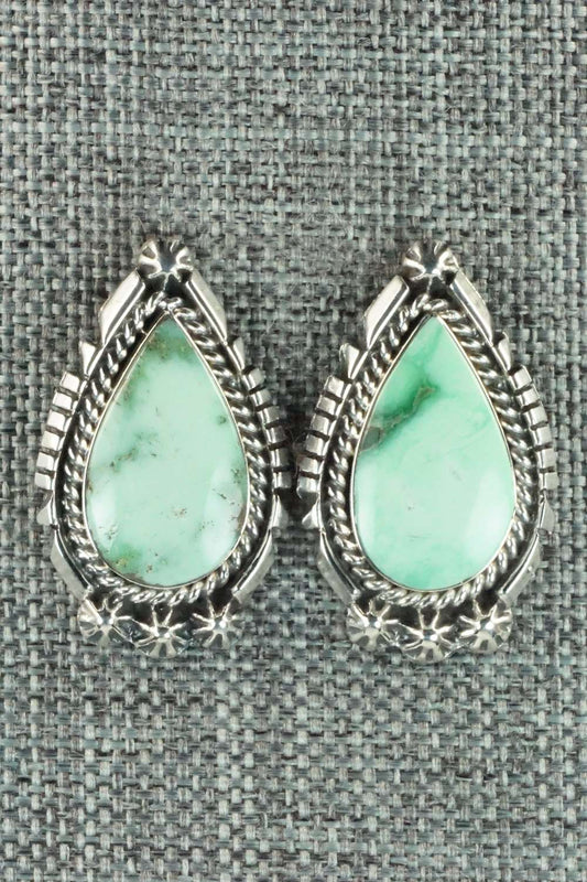 Variscite & Sterling Silver Earrings - Freida Martinez