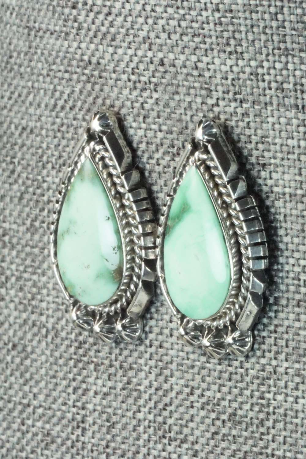 Variscite & Sterling Silver Earrings - Freida Martinez