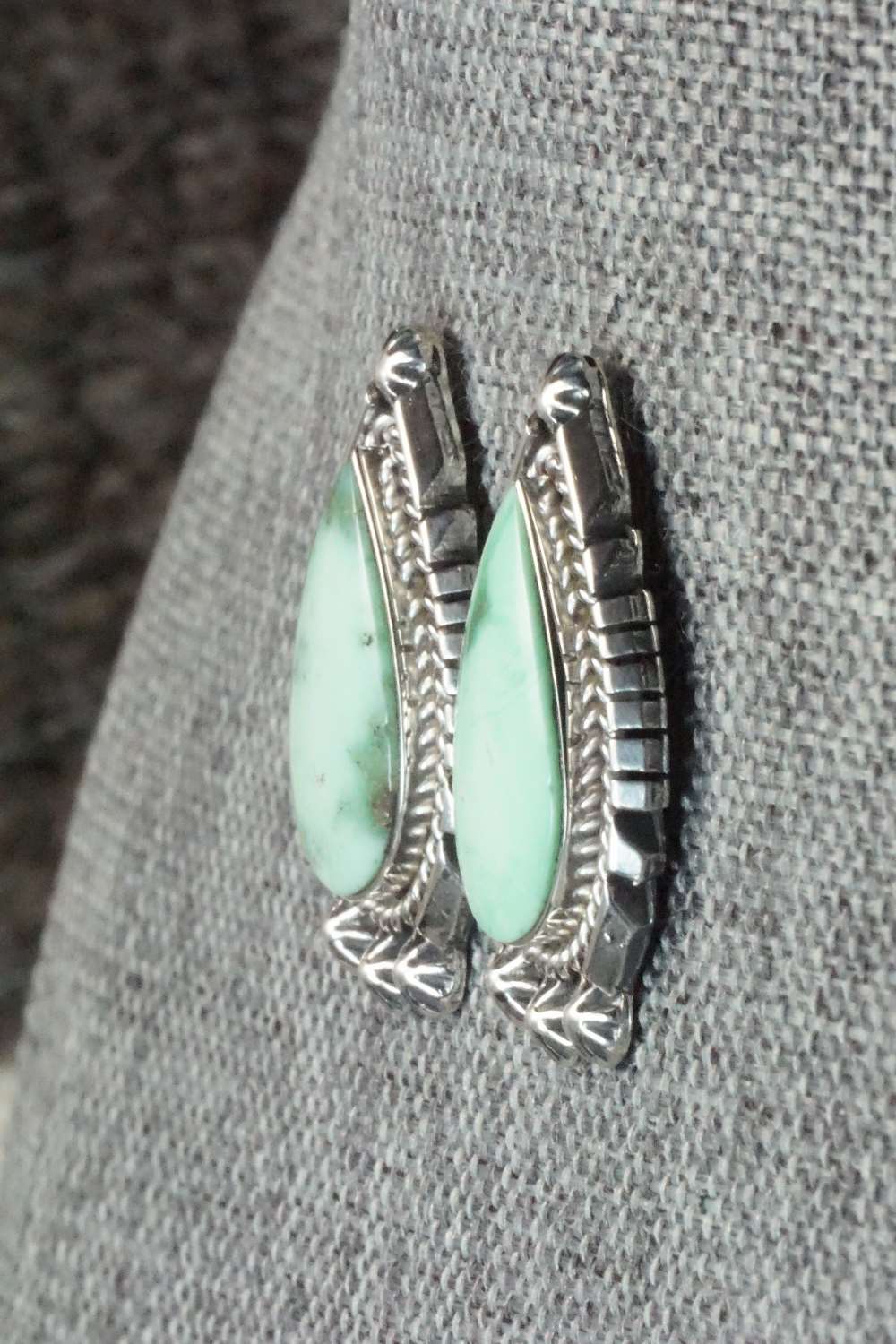 Variscite & Sterling Silver Earrings - Freida Martinez