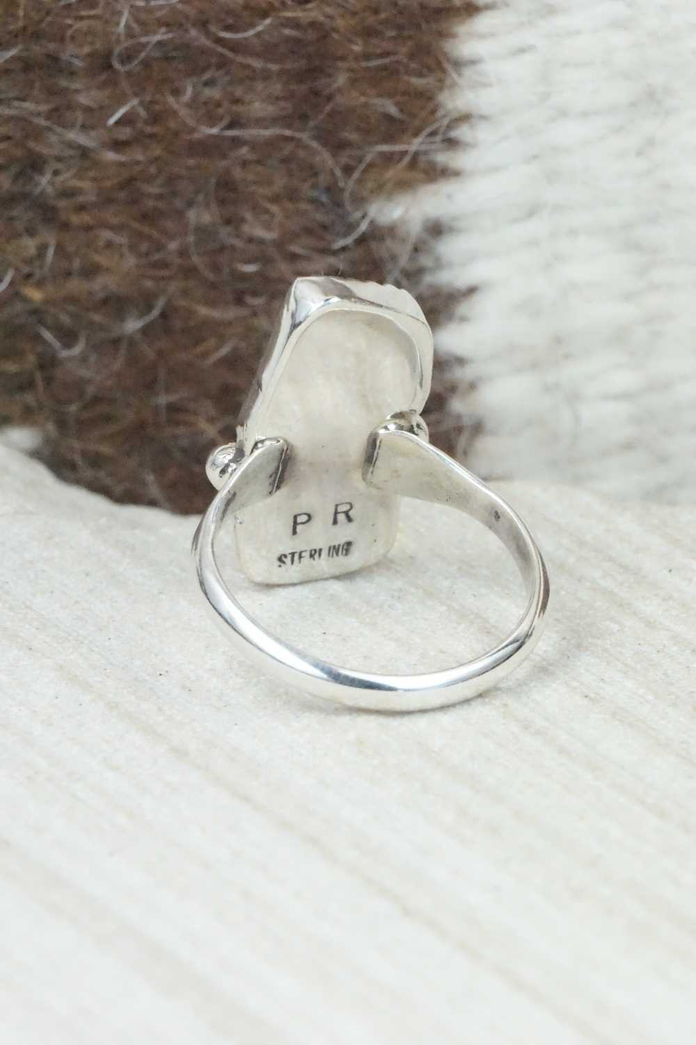 Turquoise & Sterling Silver Ring - Priscilla Reeder - Size 7.5