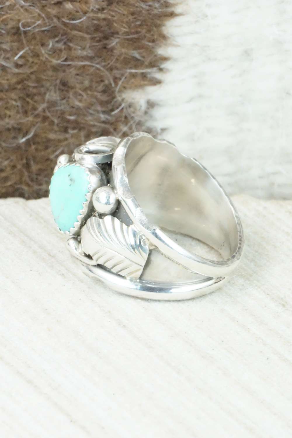 Turquoise & Sterling Silver Ring - Max Calladitto - Size 9