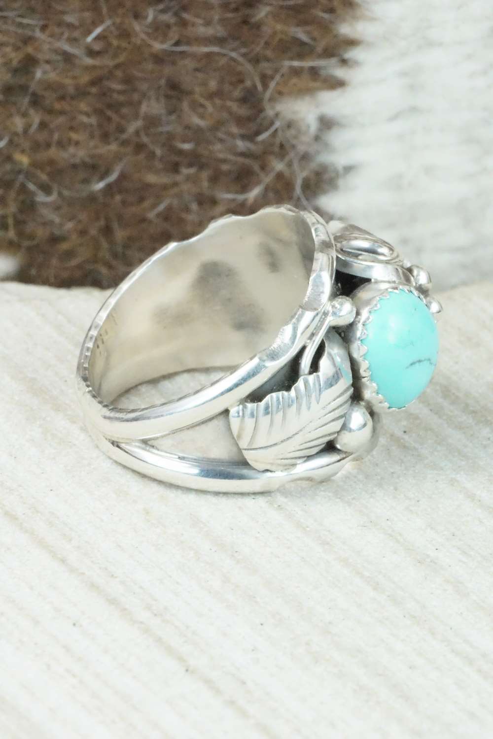Turquoise & Sterling Silver Ring - Max Calladitto - Size 9