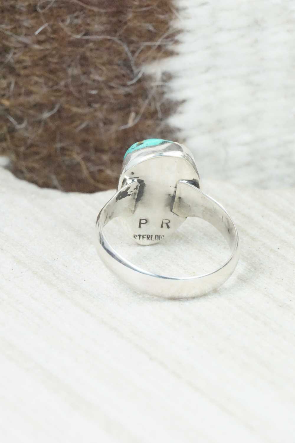 Turquoise & Sterling Silver Ring - Priscilla Reeder - Size 7.75