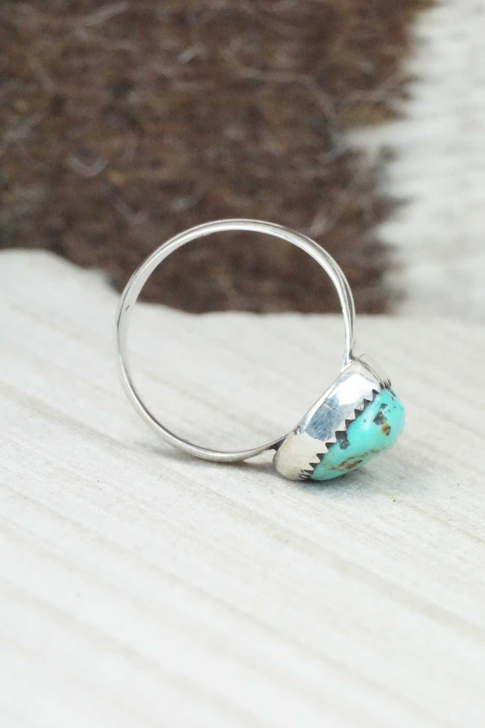 Turquoise & Sterling Silver Ring - Priscilla Reeder - Size 7.75
