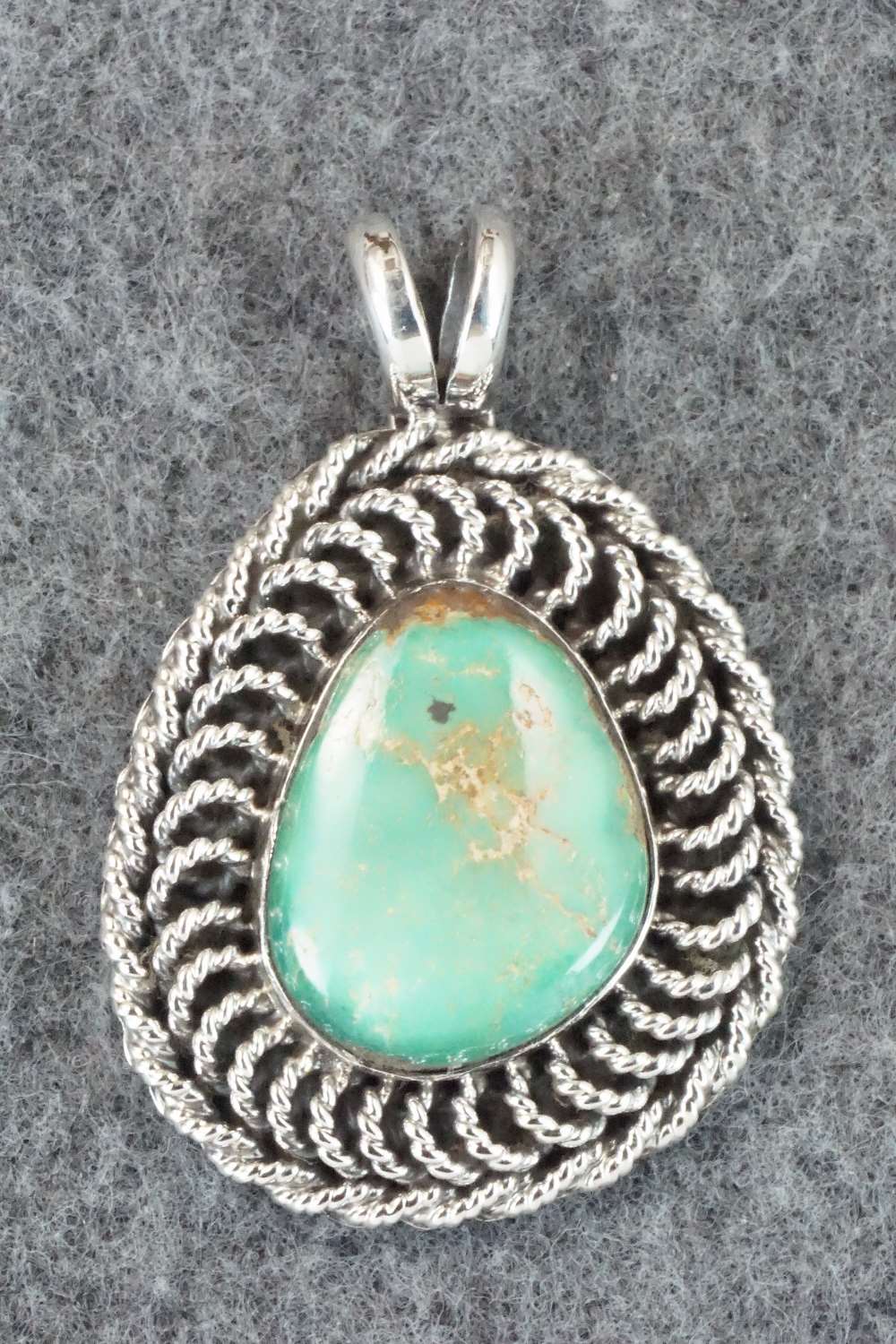 Turquoise & Sterling Silver Pendant - Michael Chavez