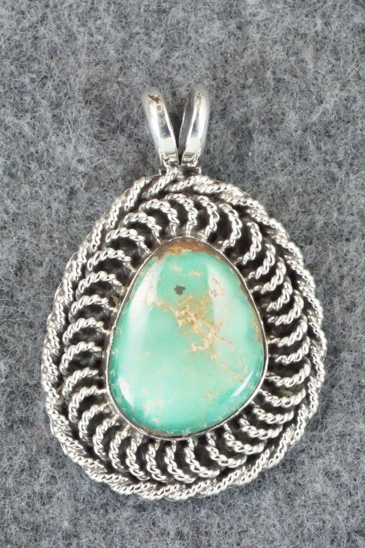 Turquoise & Sterling Silver Pendant - Michael Chavez