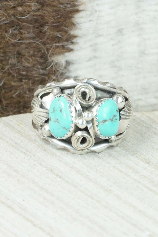 Turquoise & Sterling Silver Ring - Max Calladitto - Size 11.5