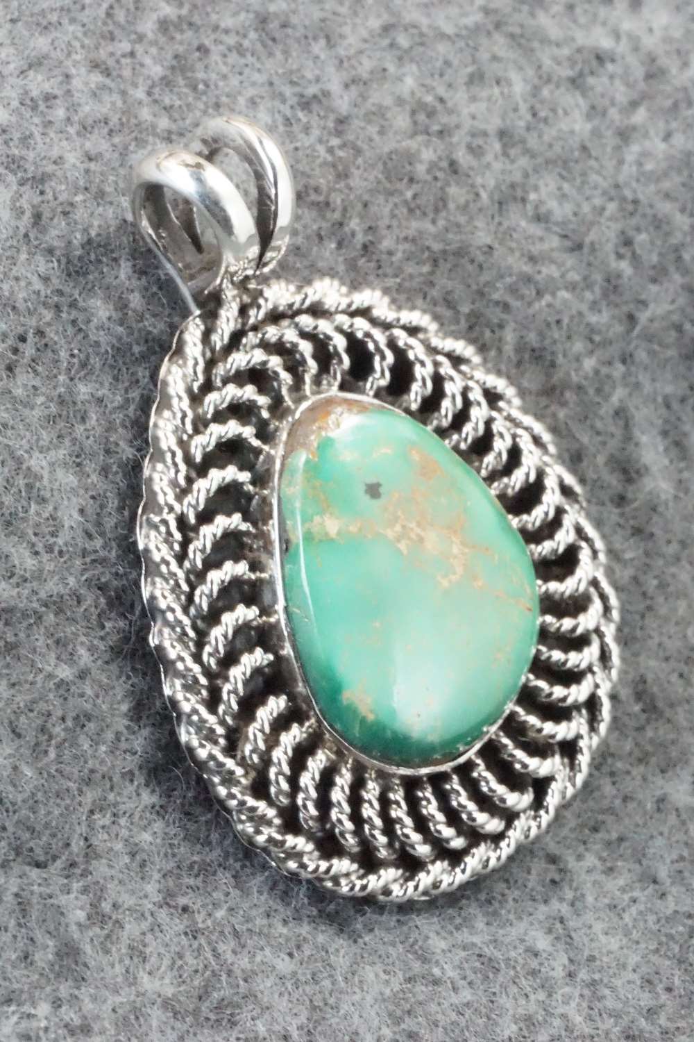 Turquoise & Sterling Silver Pendant - Michael Chavez