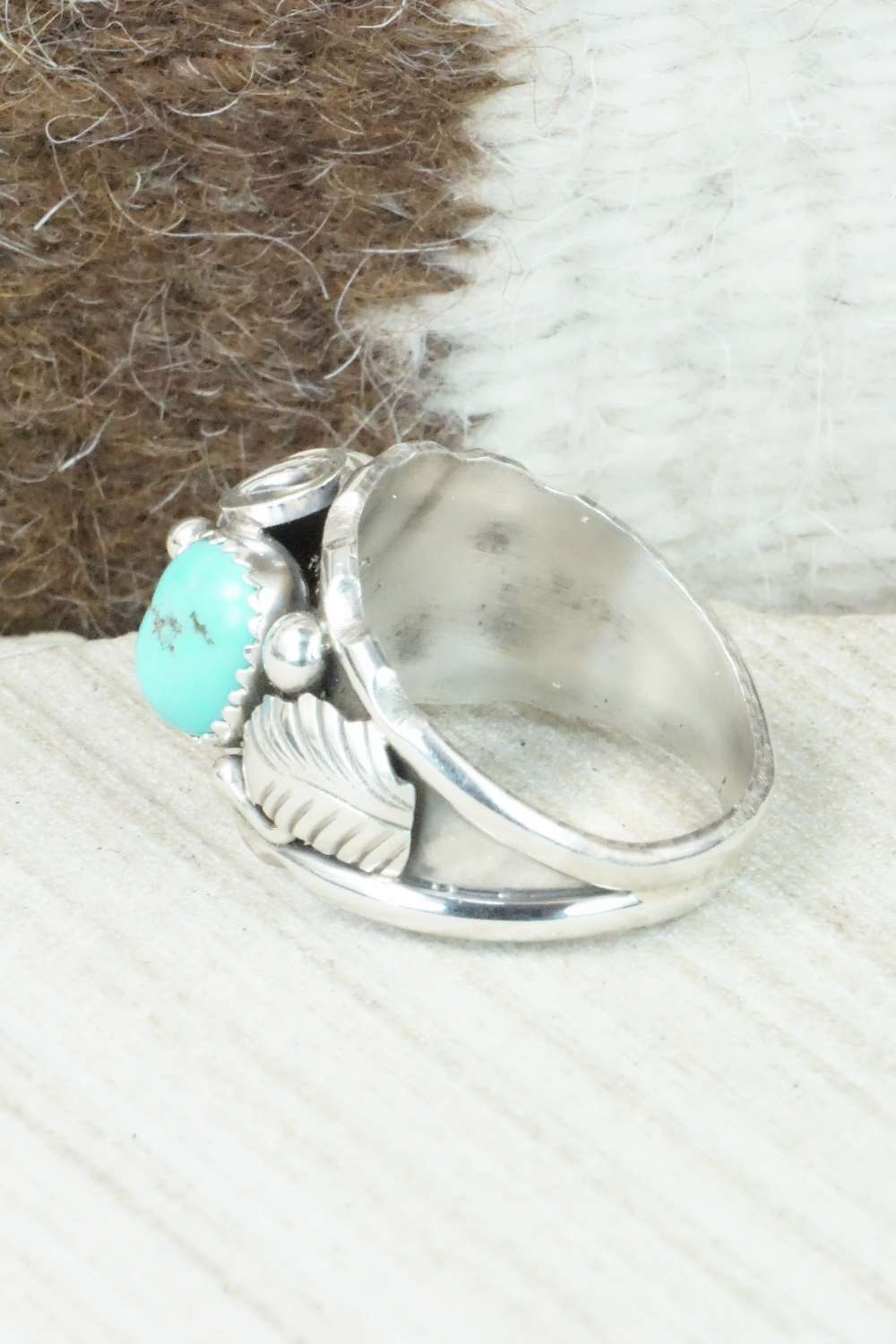 Turquoise & Sterling Silver Ring - Max Calladitto - Size 11.5