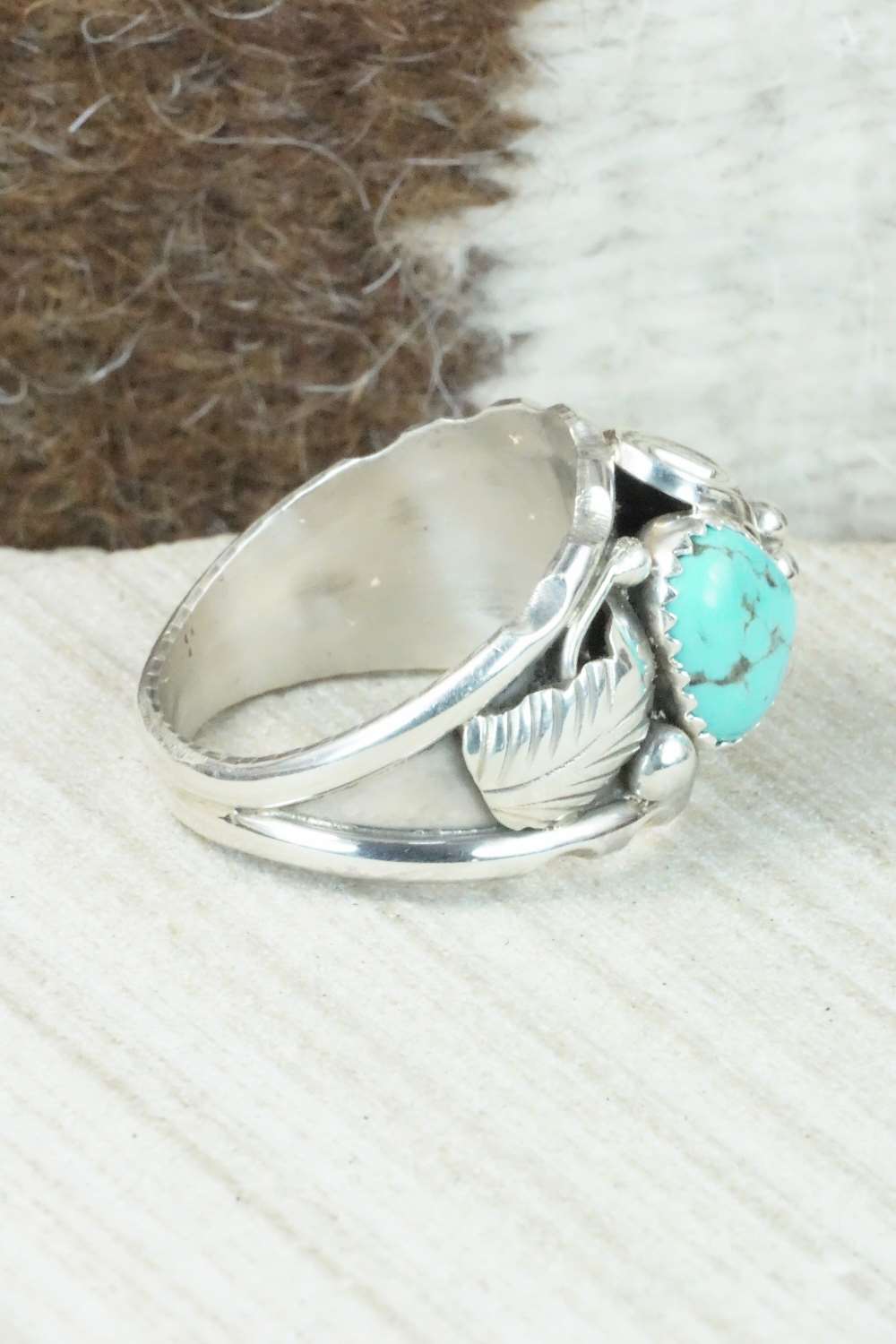 Turquoise & Sterling Silver Ring - Max Calladitto - Size 11.5