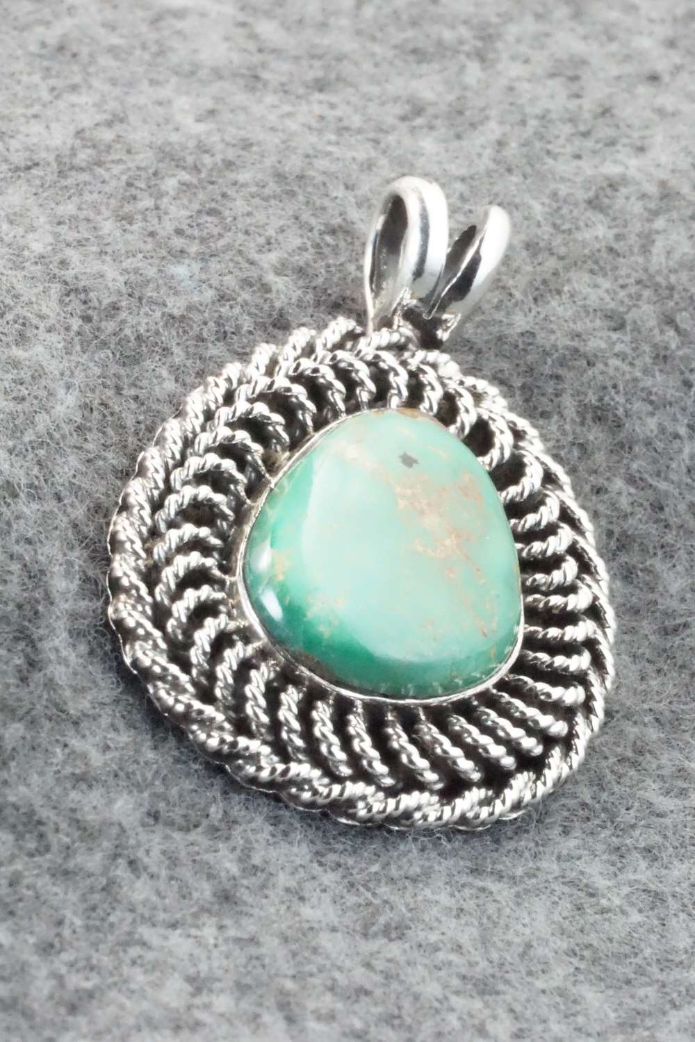 Turquoise & Sterling Silver Pendant - Michael Chavez