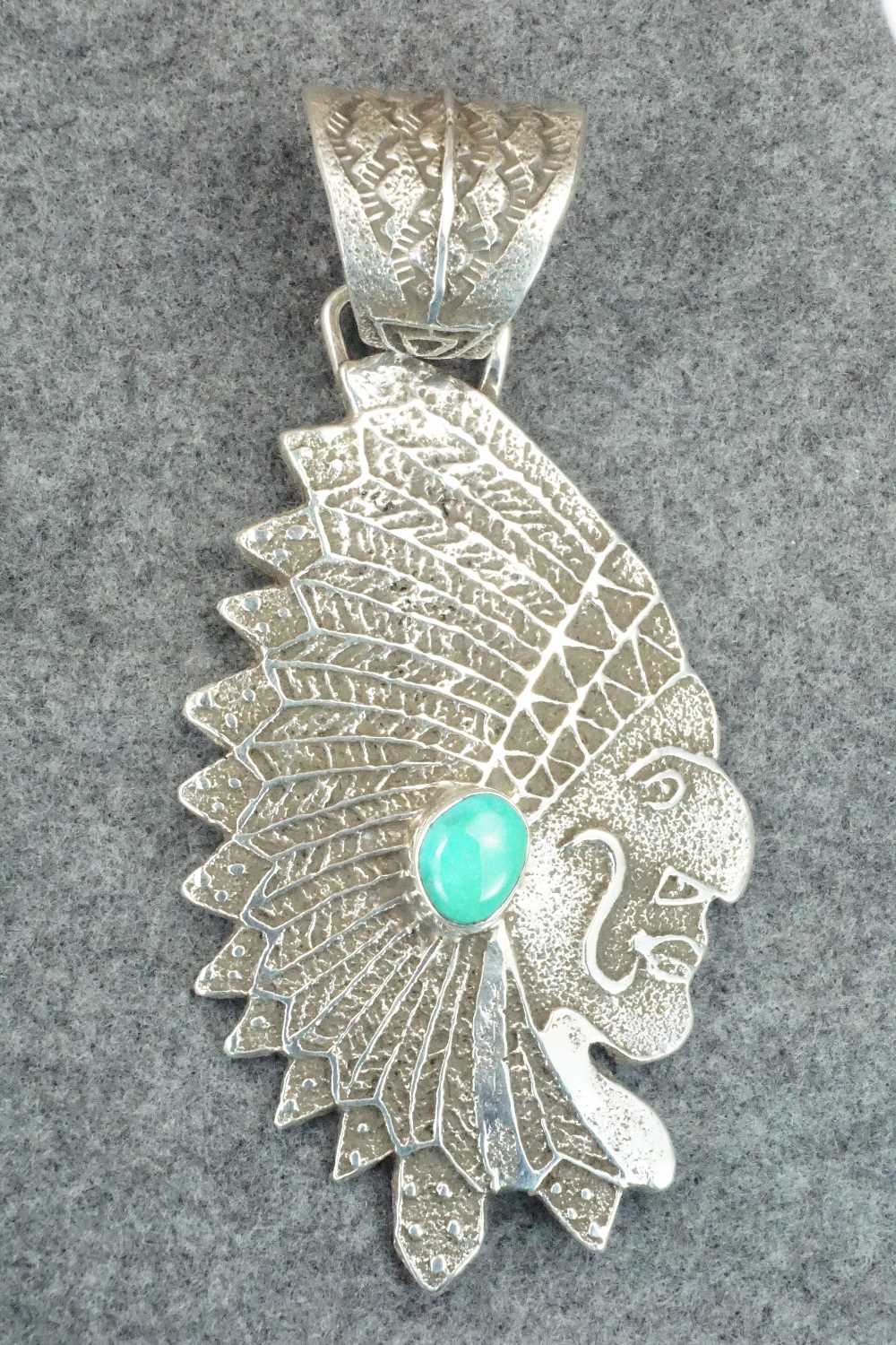Turquoise and Sterling Silver Pendant - Delbert Arviso