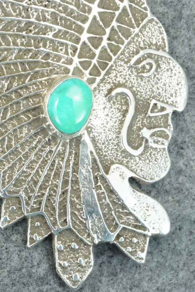 Turquoise and Sterling Silver Pendant - Delbert Arviso