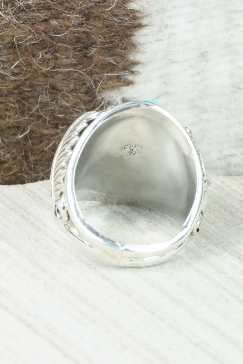 Turquoise & Sterling Silver Ring - Darrell Morgan - Size 9.75