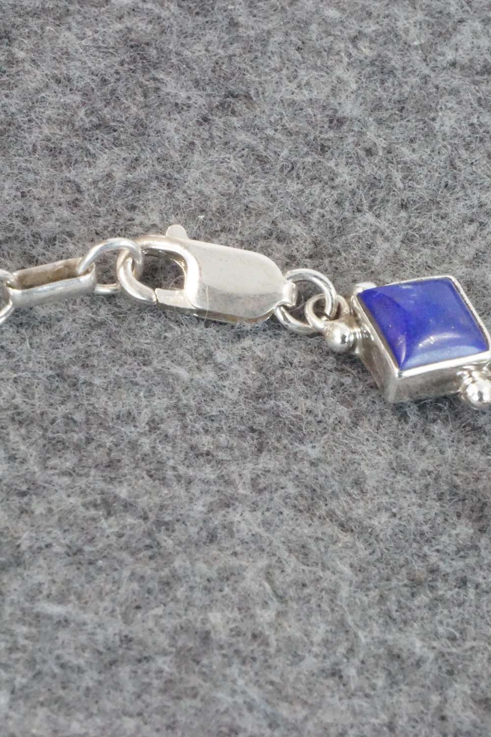 Lapis & Sterling Silver Link Bracelet - Navajo