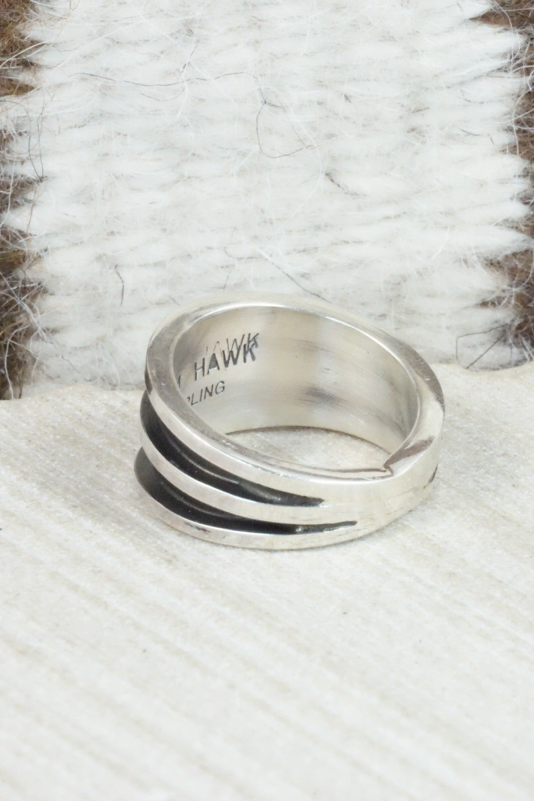 Sterling Silver Ring - Tom Hawk - Size 7
