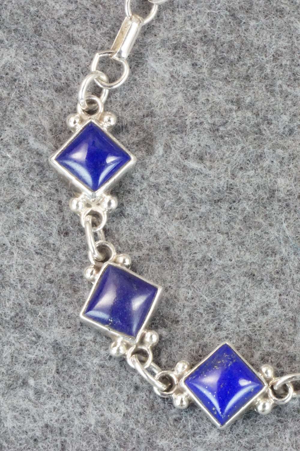 Lapis & Sterling Silver Link Bracelet - Navajo