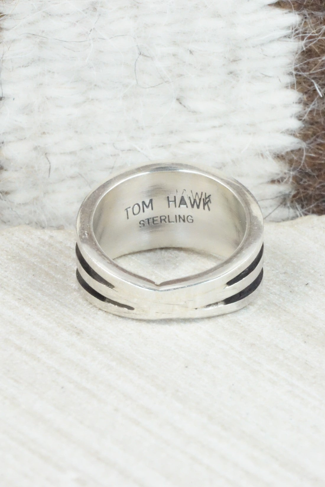 Sterling Silver Ring - Tom Hawk - Size 7