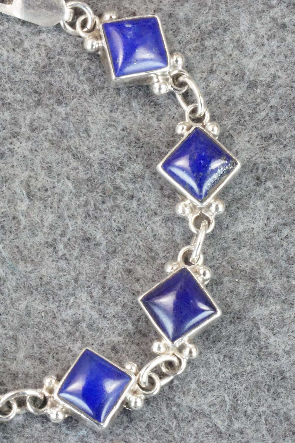 Lapis & Sterling Silver Link Bracelet - Navajo