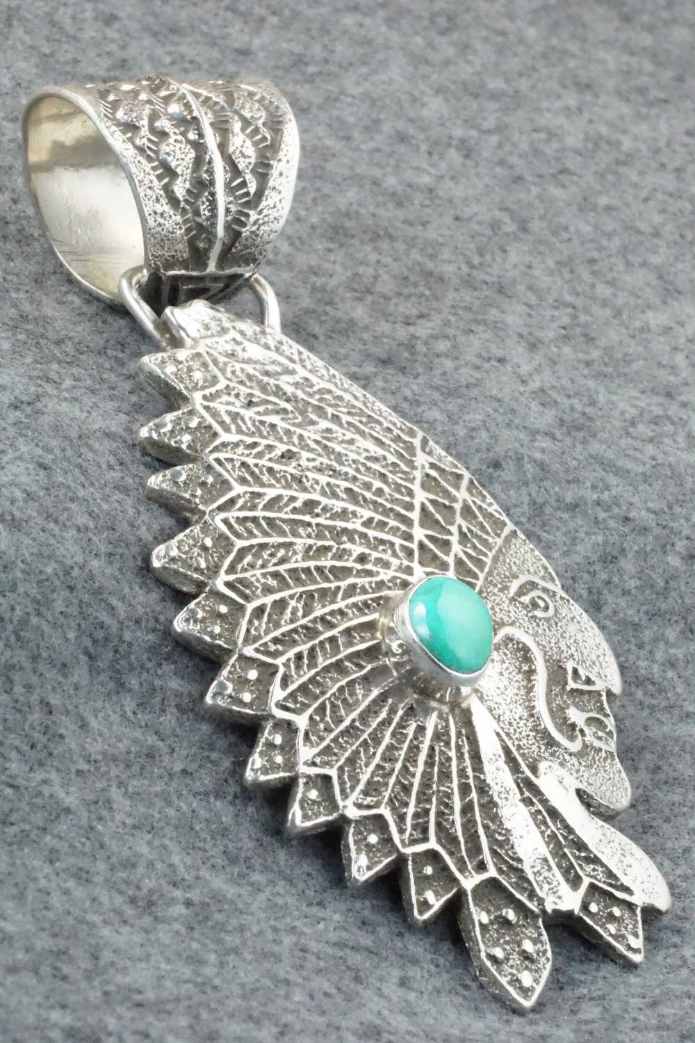 Turquoise and Sterling Silver Pendant - Delbert Arviso