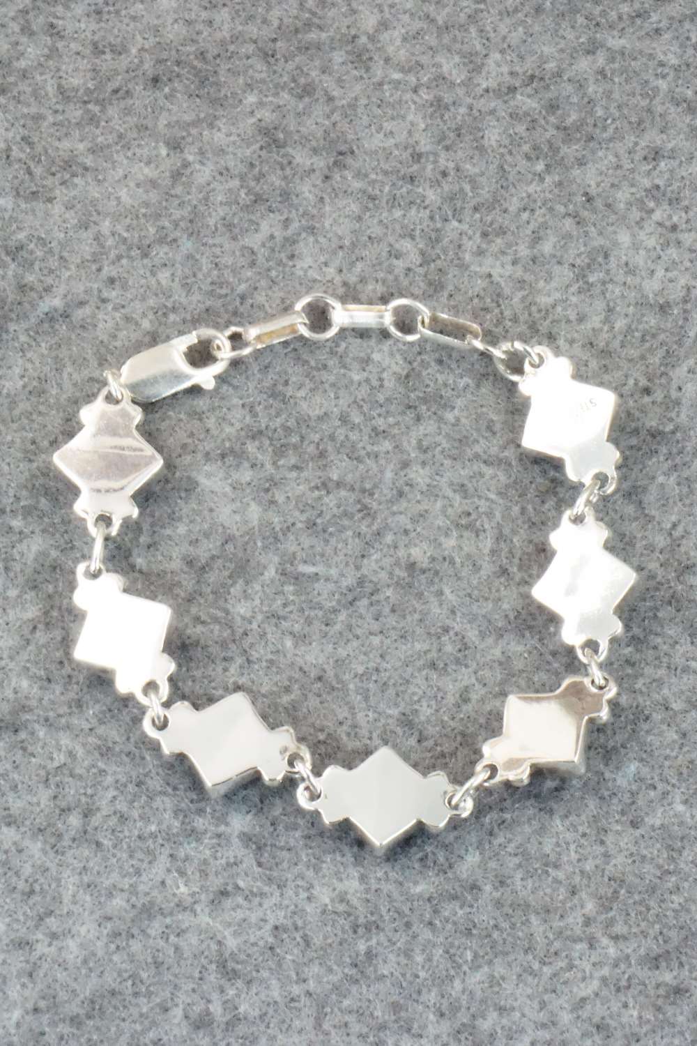 Lapis & Sterling Silver Link Bracelet - Navajo