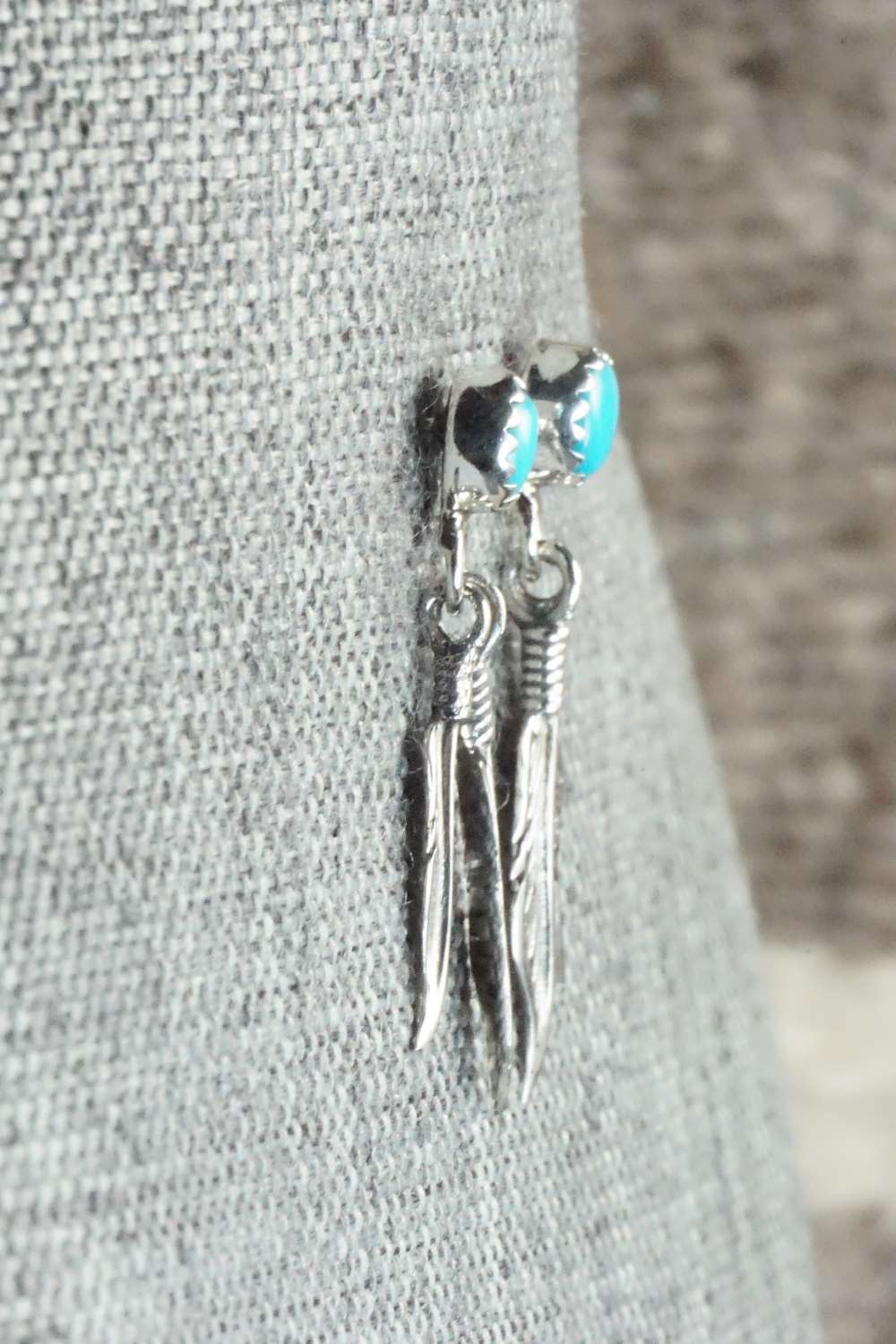Turquoise & Sterling Silver Earrings - Annie Spencer