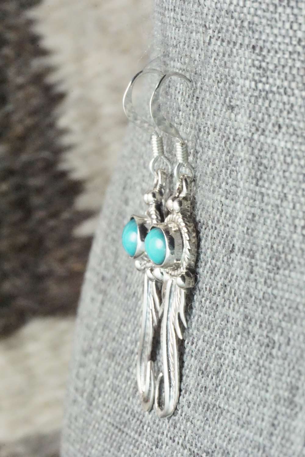 Turquoise & Sterling Silver Earrings - Ross Antonio