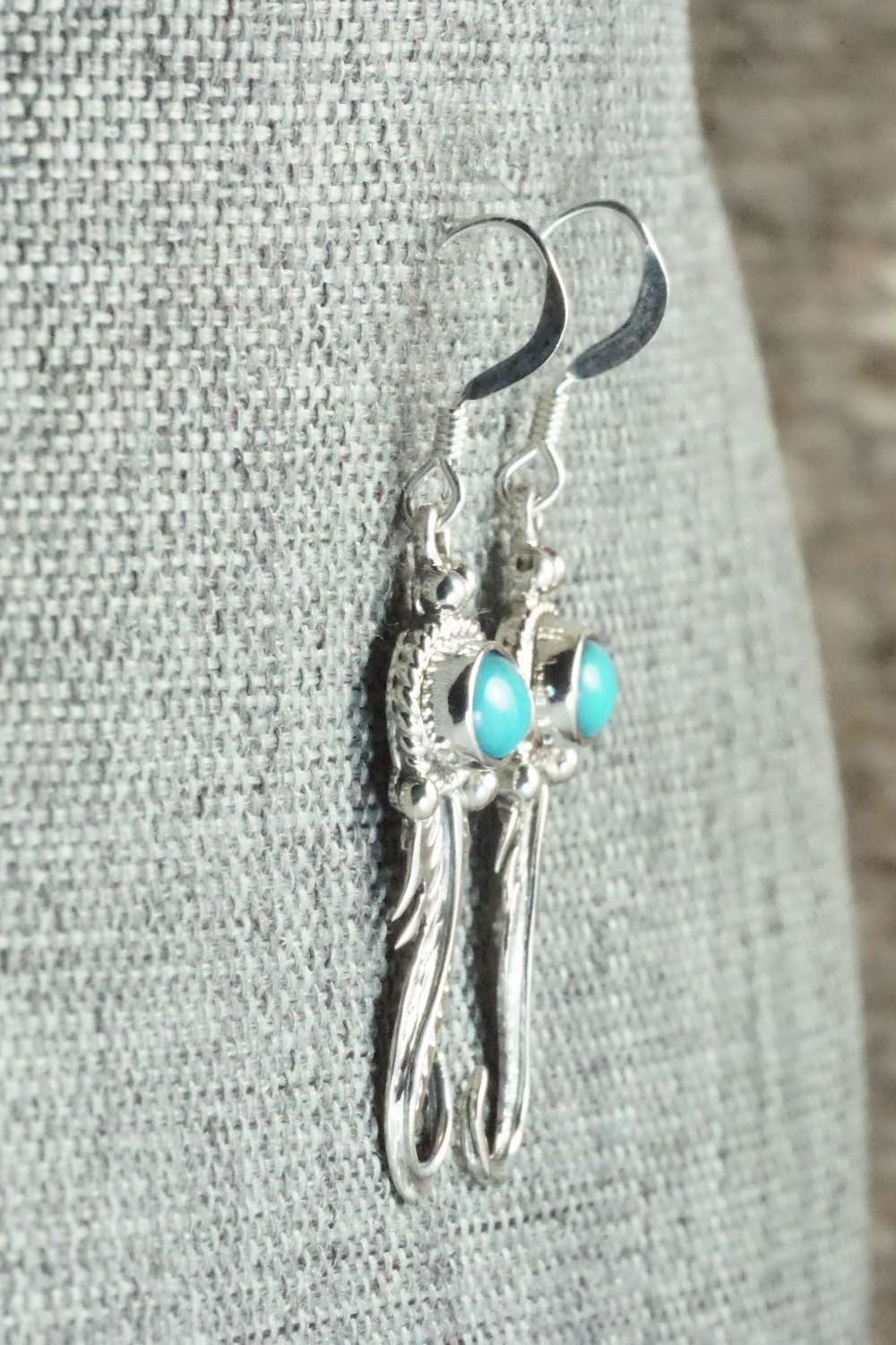 Turquoise & Sterling Silver Earrings - Ross Antonio