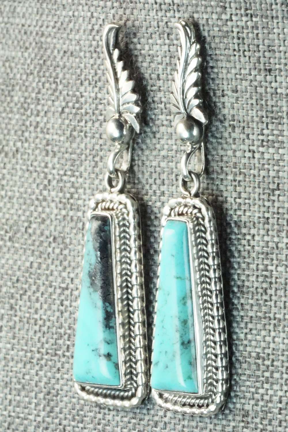 Turquoise & Sterling Silver Earrings - Navajo
