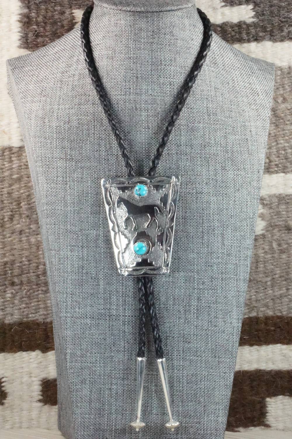 Turquoise & Sterling Silver Bolo Tie - Emerson Kinsel