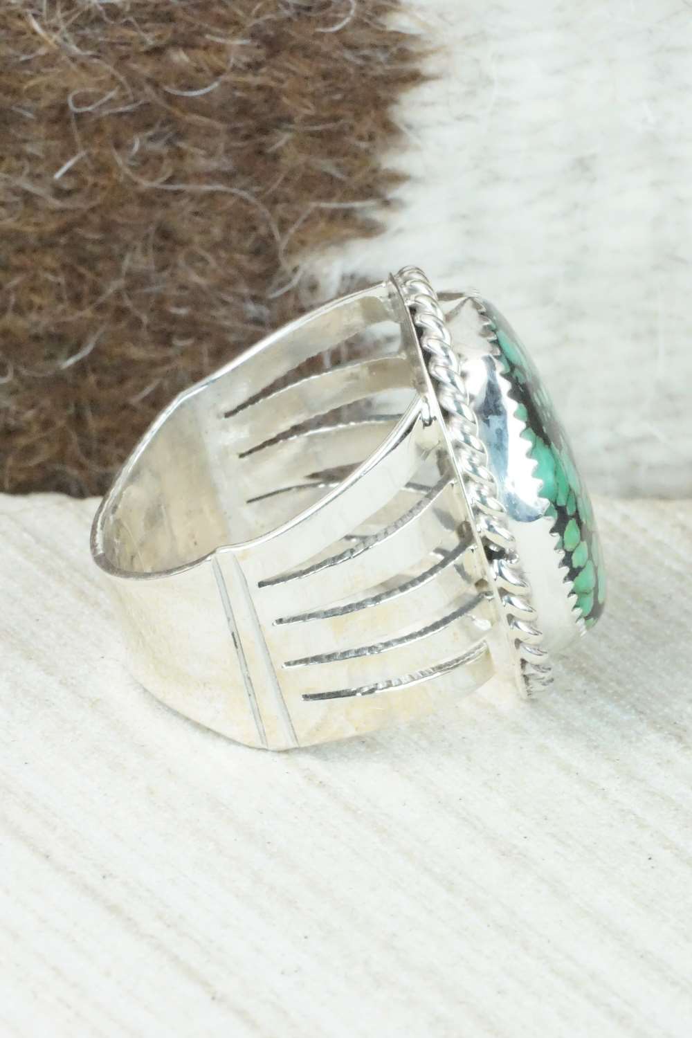 Turquoise and Sterling Silver Ring - Jeanette Saunders - Size 10.25