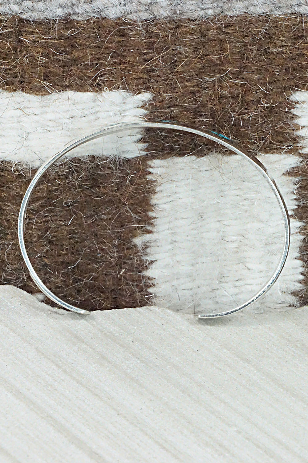 Turquoise, Coral Chip Inlay & Sterling Silver Bracelet - Jolene Yazzie