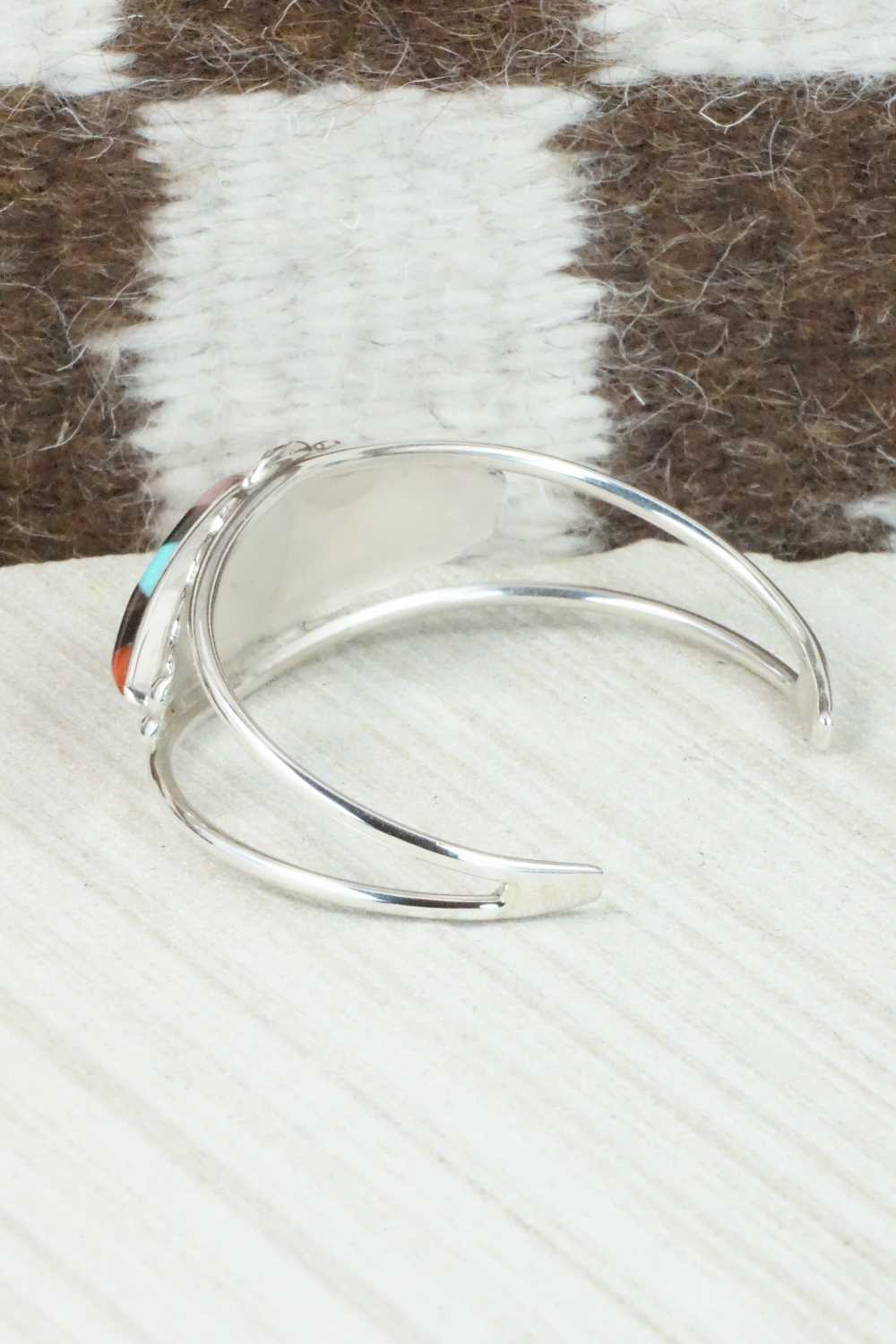 Multi Stone & Sterling Silver Inlay Bracelet - Ernie Ohmsatte
