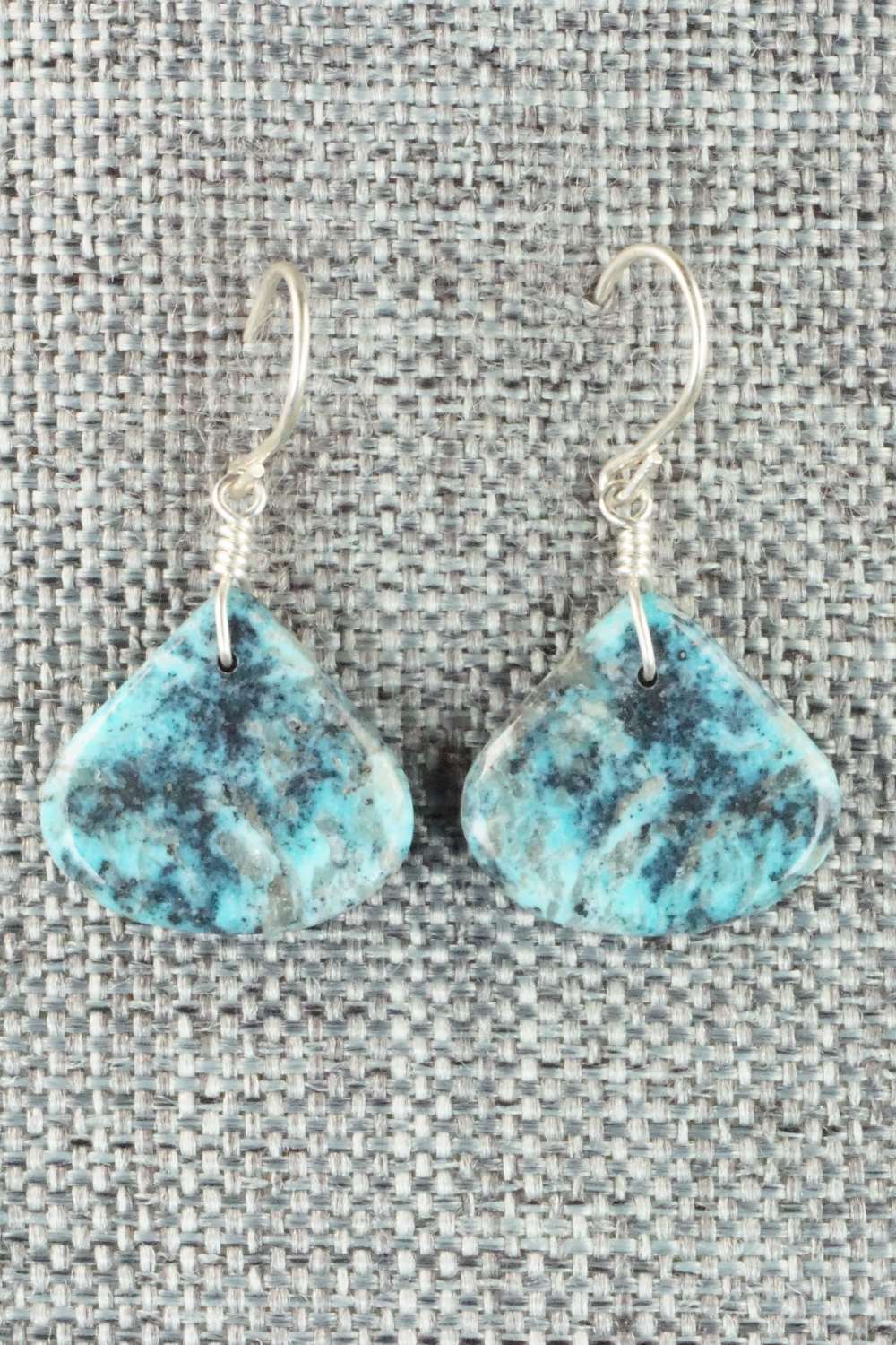 Turquoise & Sterling Silver Earrings - Lester Abeita