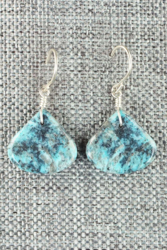 Turquoise & Sterling Silver Earrings - Lester Abeita