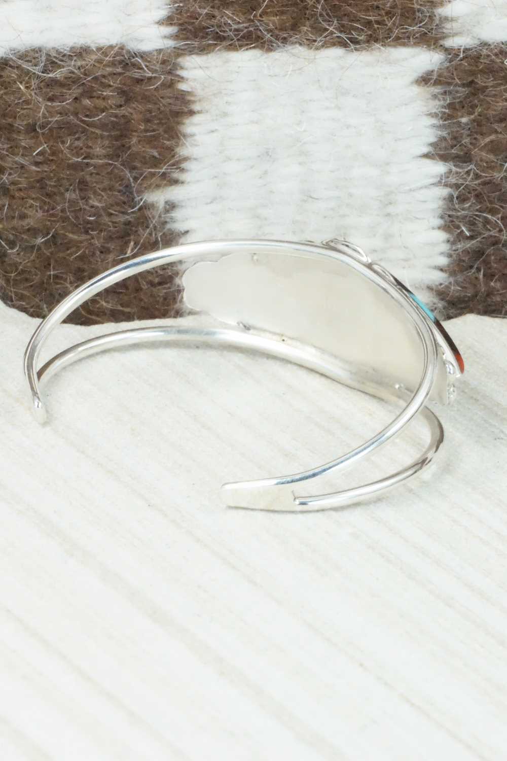 Multi Stone & Sterling Silver Inlay Bracelet - Ernie Ohmsatte
