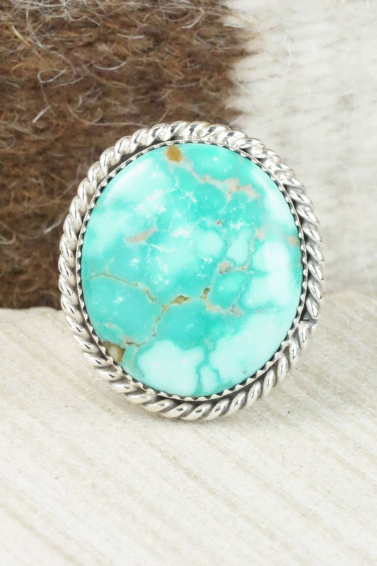 Turquoise and Sterling Silver Ring - Jeanette Saunders - Size 11.25