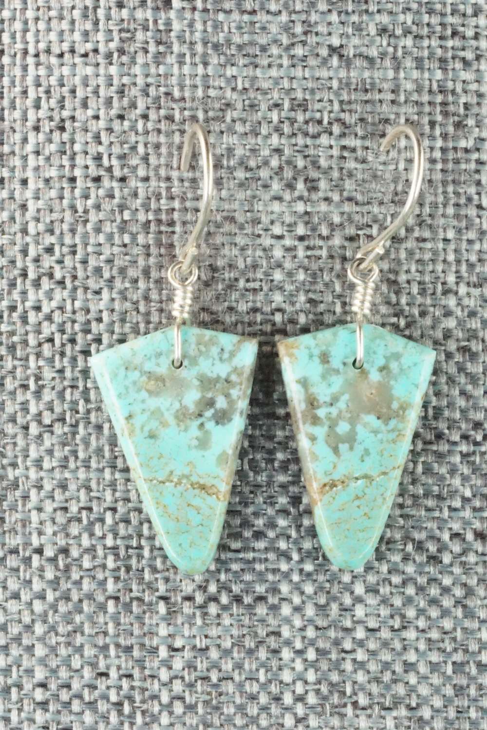 Turquoise & Sterling Silver Earrings - Lester Abeita