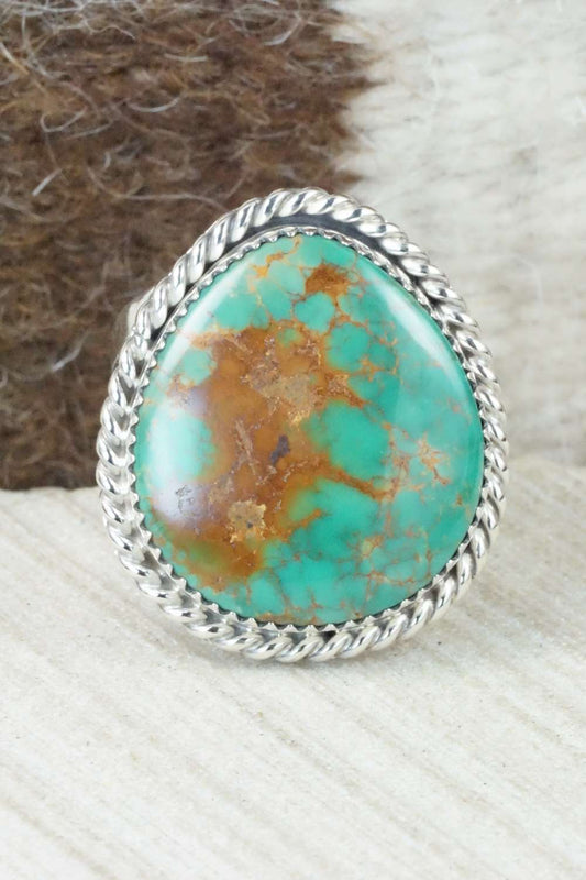 Turquoise and Sterling Silver Ring - Jeanette Saunders - Size 11.25
