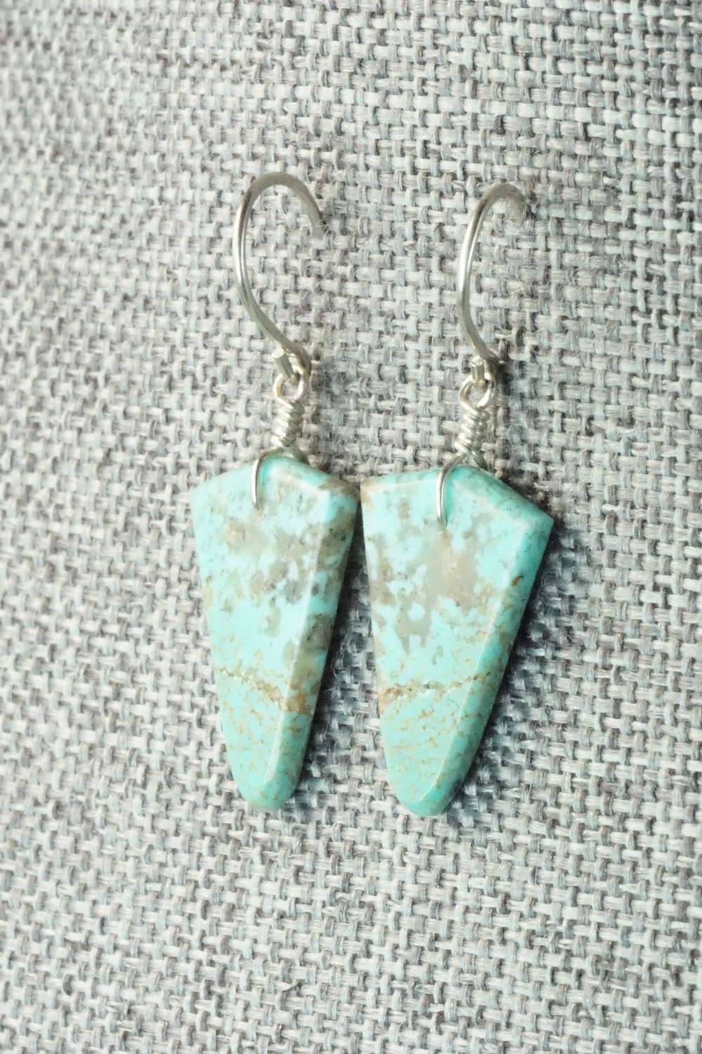 Turquoise & Sterling Silver Earrings - Lester Abeita