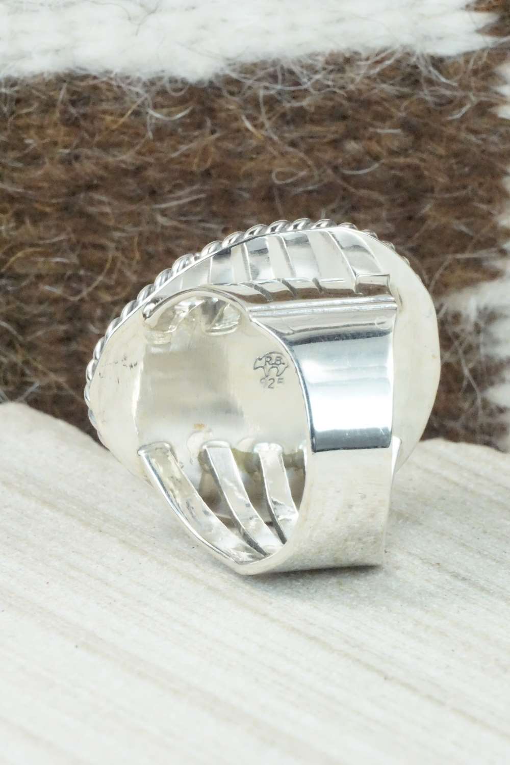 Turquoise and Sterling Silver Ring - Jeanette Saunders - Size 11.25