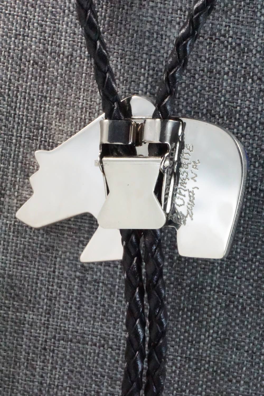 Multi Stone & Sterling Silver Inlay Bolo Tie - Ernie Ohmsatte