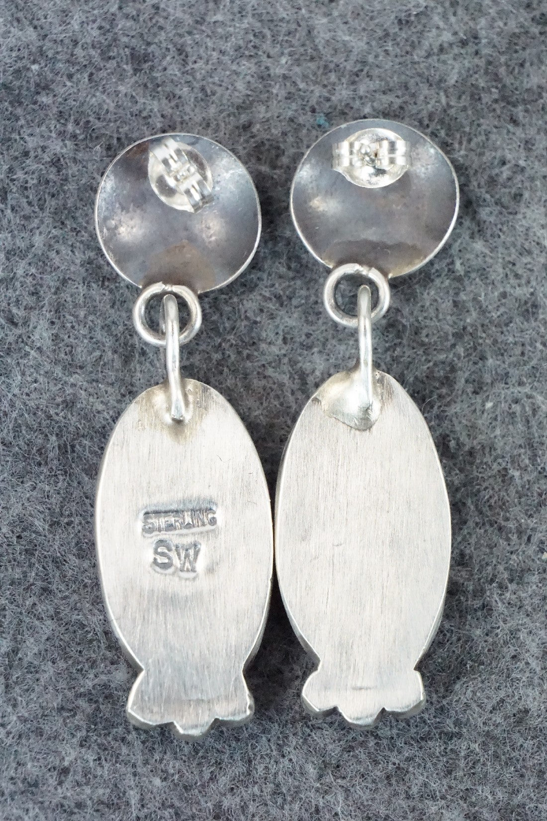 Spiny Oyster and Sterling Silver Earrings - Selina Warner