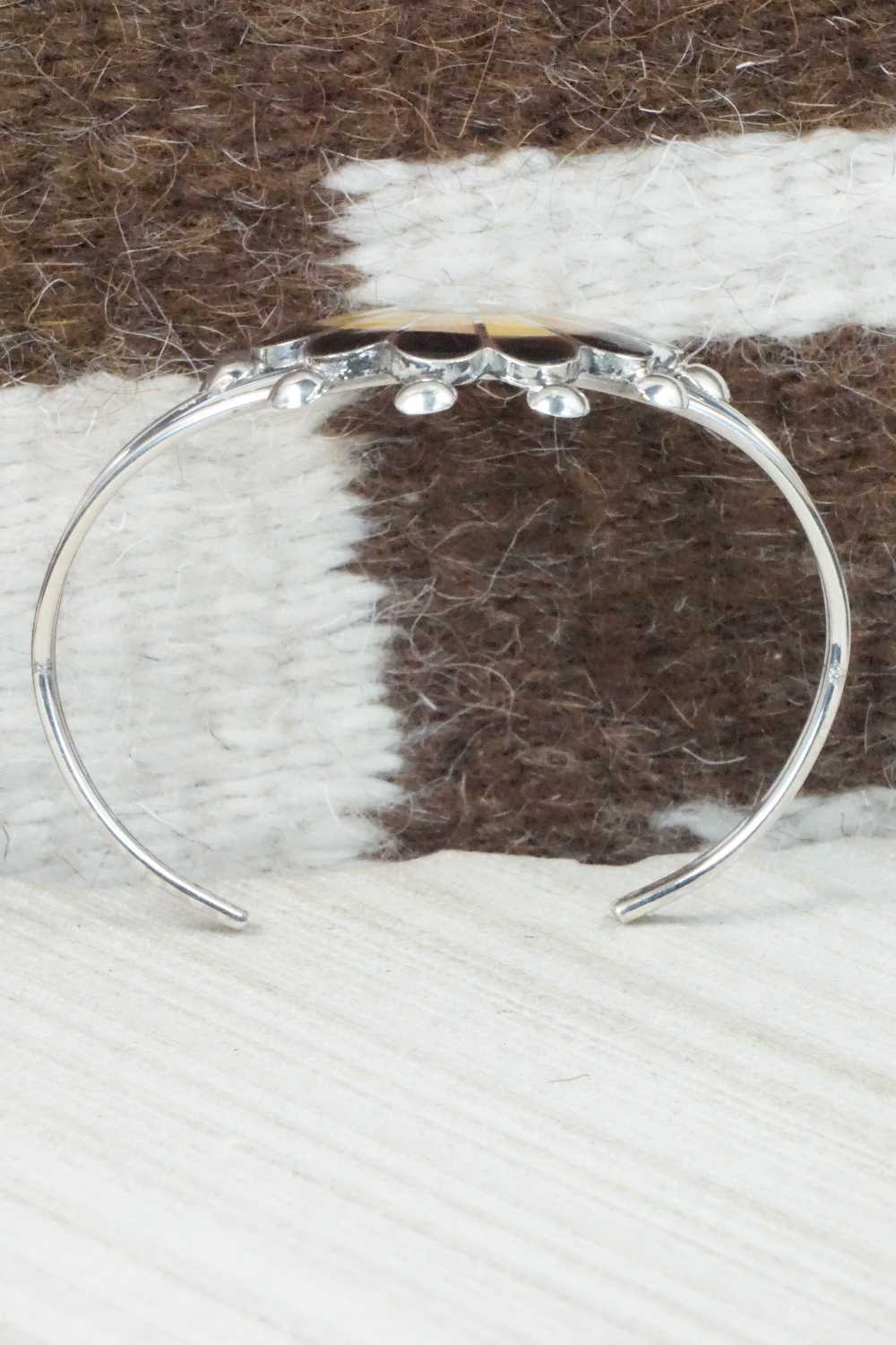 Multi Stone & Sterling Silver Inlay Bracelet - Pauline Lonjose