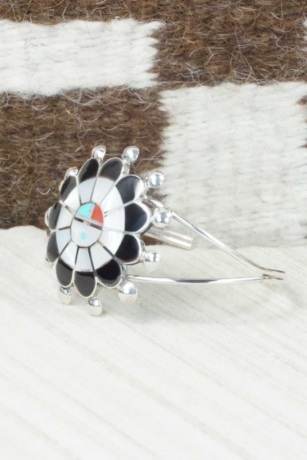 Multi Stone & Sterling Silver Inlay Bracelet - Pauline Lonjose