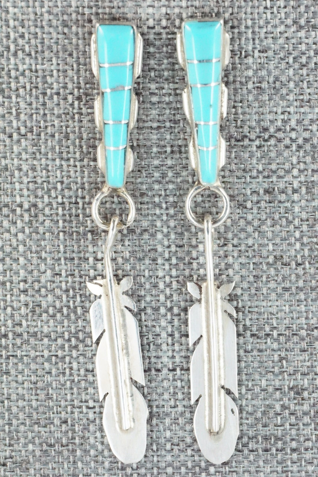 Turquoise & Sterling Silver Earrings - Terrence Panteah